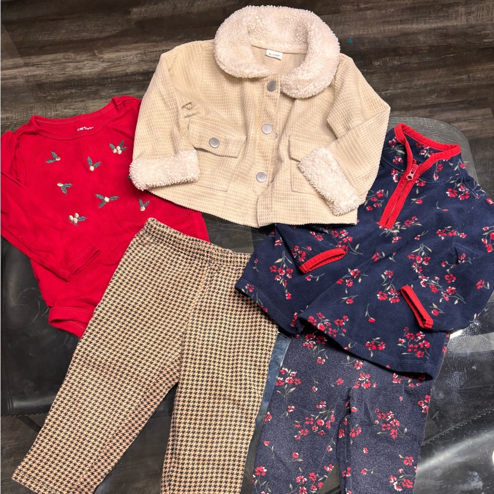 OshKosh B'gosh 9-12M Red and Navy Kids Matching Set